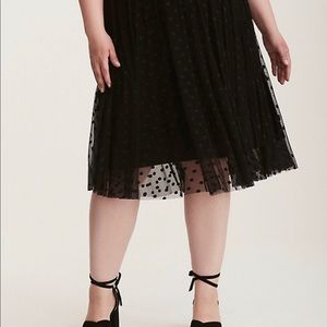 SOLD Torrid Polka Dot MIDI Skirt